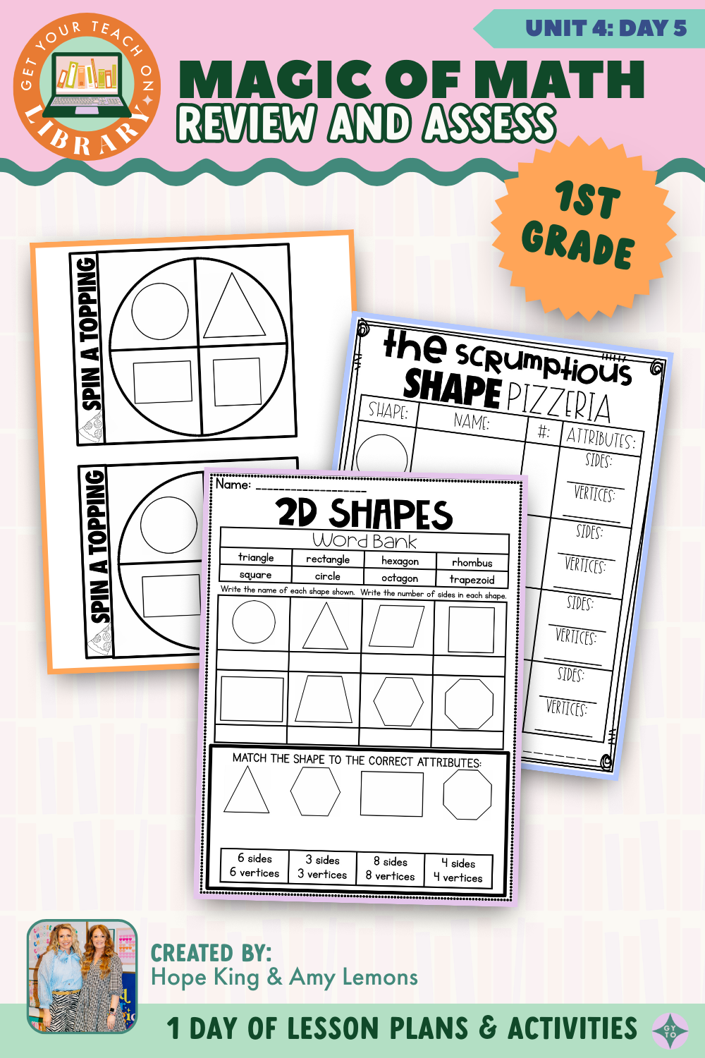 1st Grade Magic of Math: Unit 4 Day 5 Review and Assess