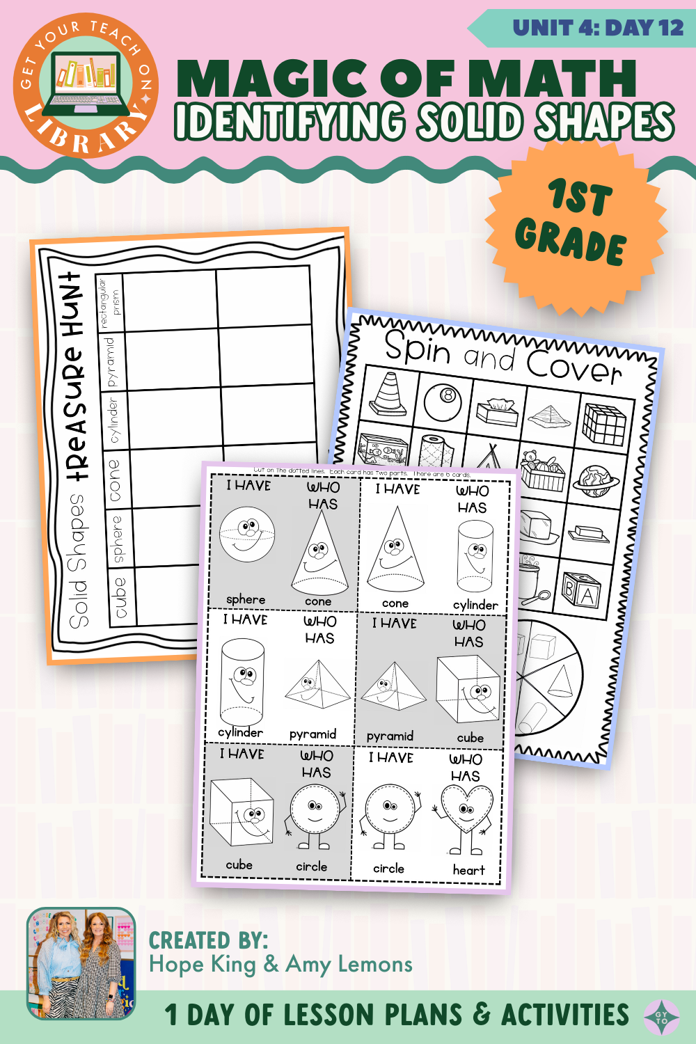1st Grade Magic of Math: Unit 4 Day 12 Identifying Solid Shapes