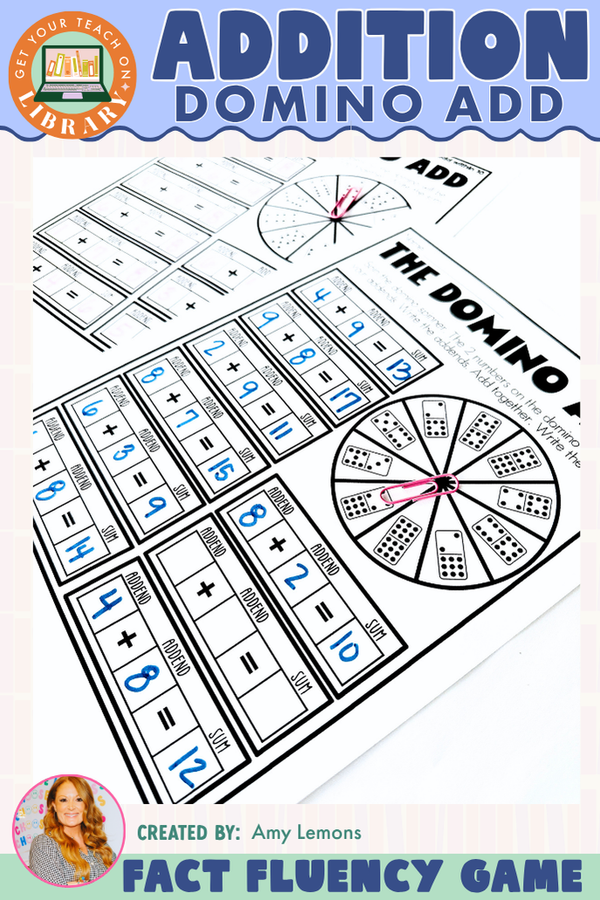 Domino Add Addition Game | Fact Fluency Practice with Dominoes