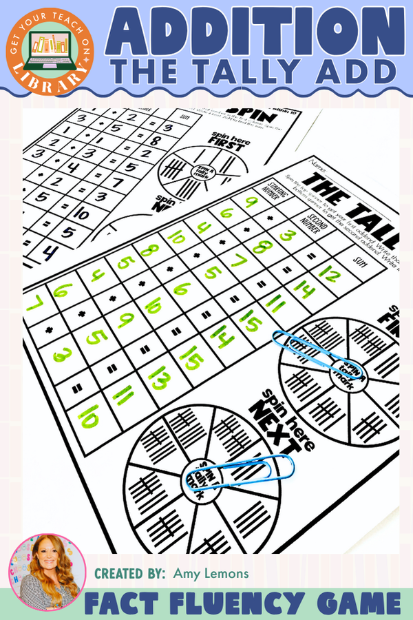 Tally Spin Addition Game | Tally Marks Fact Fluency Practice