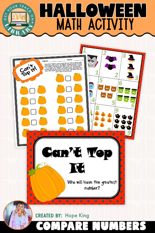 Halloween Comparing Numbers Math Center | Can’t Top It