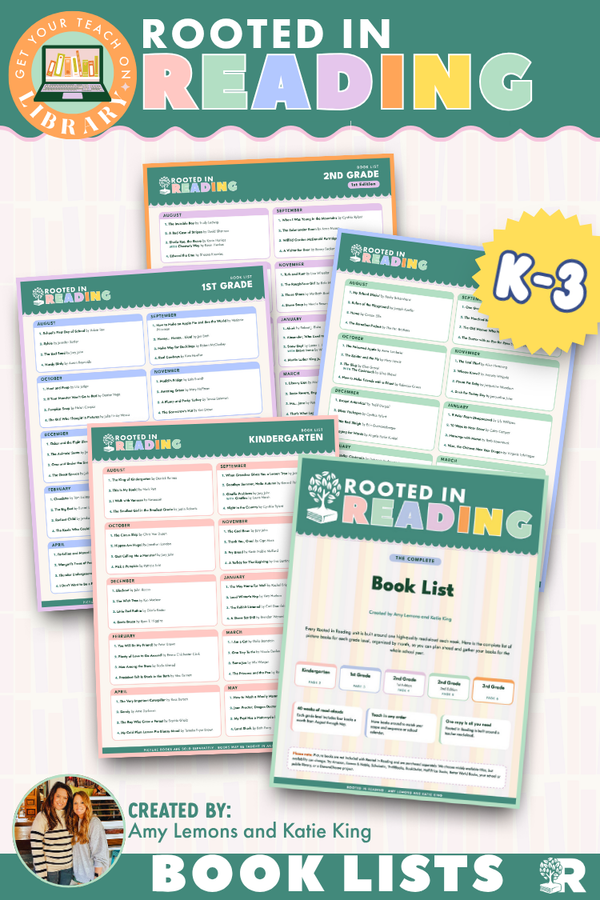 Rooted in Reading Book List | Complete K-3 Read Aloud Book List by Month | FREE