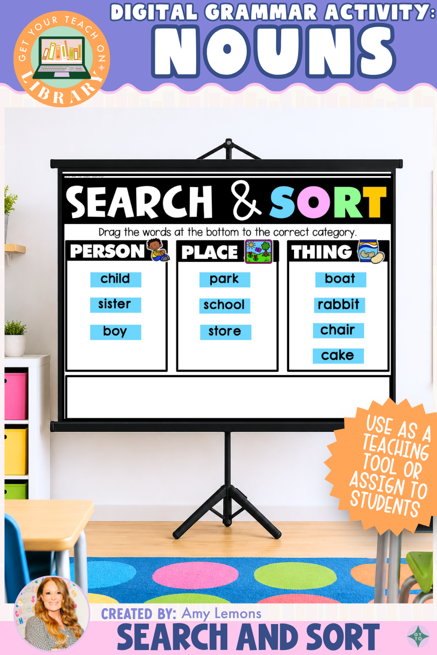 Search and Sort Nouns | Digital Grammar Activity