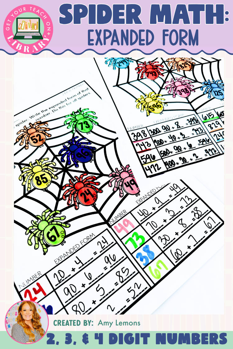 Spider Expanded Form | 2-Digit, 3-Digit & 4-Digit Place Value | Spider Math