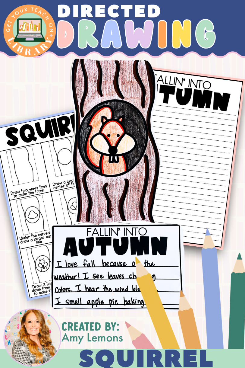 Directed Drawing: Squirrel with Writing Pages