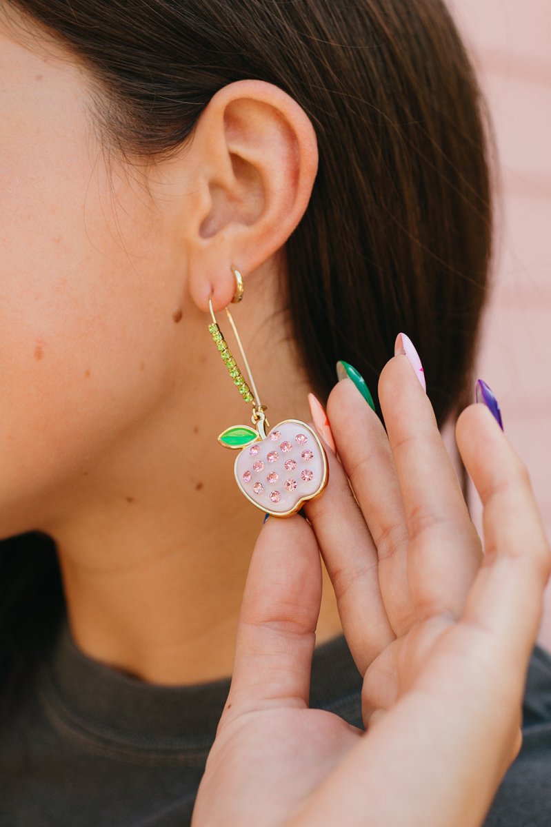 Apple Drop Gem Earrings - Shop GYTO - Get Your Teach On