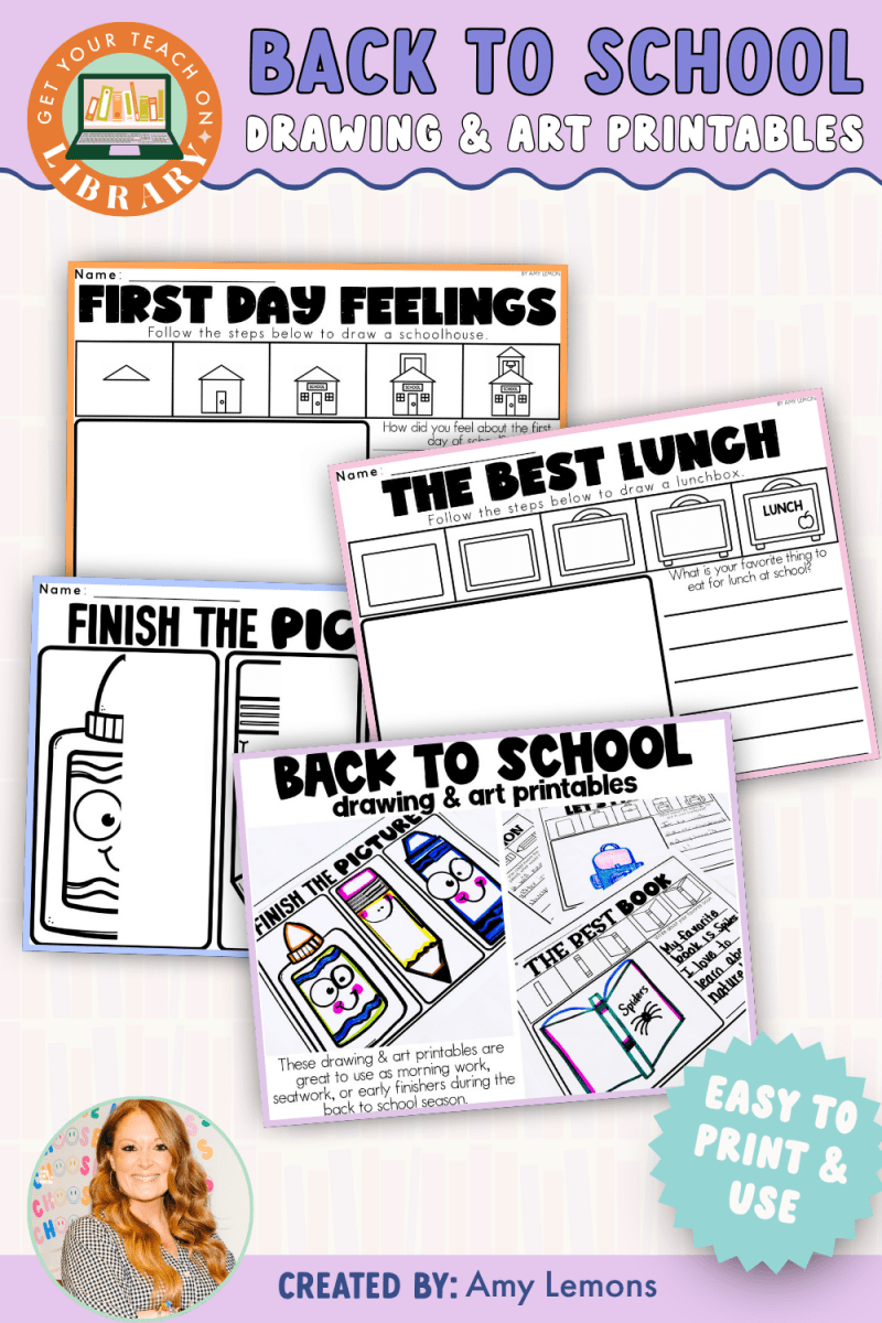 Back to School Activity: Drawing and Art Printables - Shop GYTO - Get Your Teach On