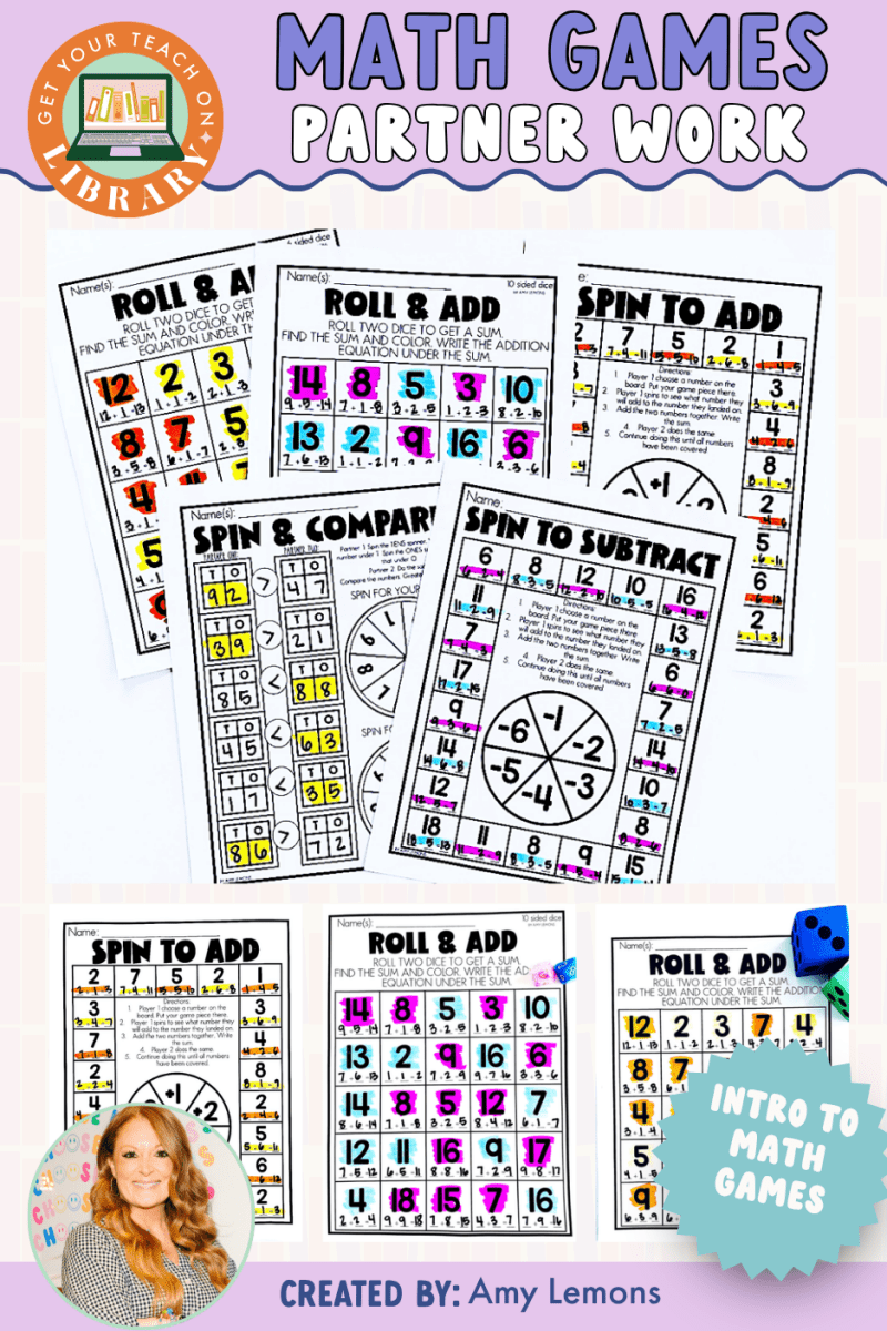 Back to School Math Activity: Addition and Subtraction Partner Games - Shop GYTO - Get Your Teach On