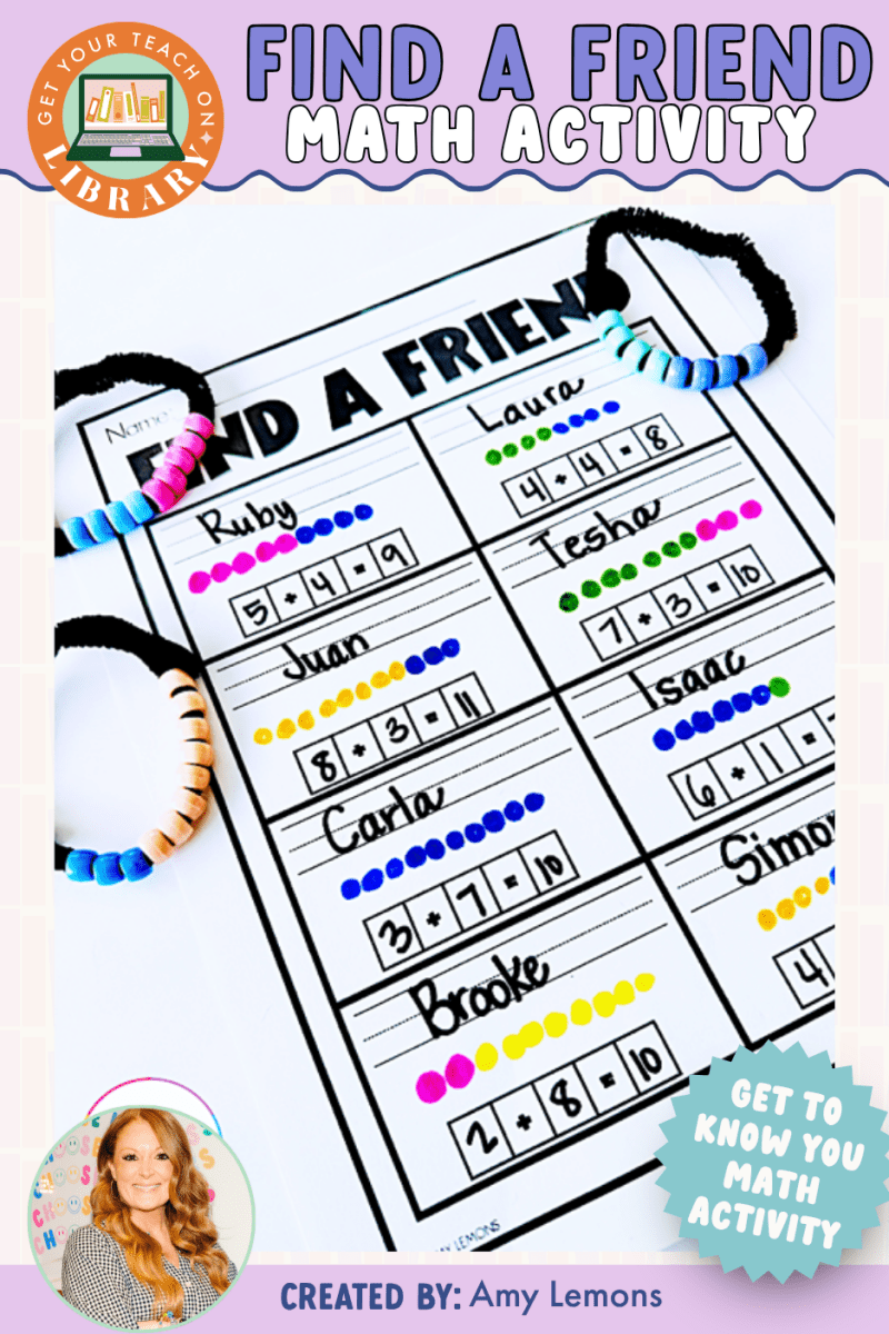 Back to School Math Activity: Find a Friend Bracelet - Shop GYTO - Get Your Teach On