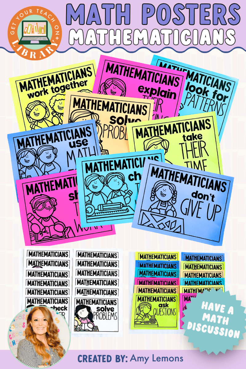Back to School Math Activity: Mathematicians Posters - Shop GYTO - Get Your Teach On