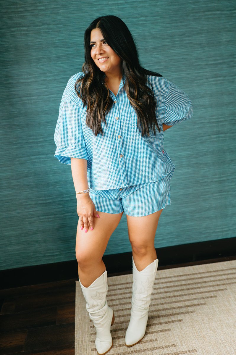 Blue Gingham Set - GYTO Collective - Get Your Teach On