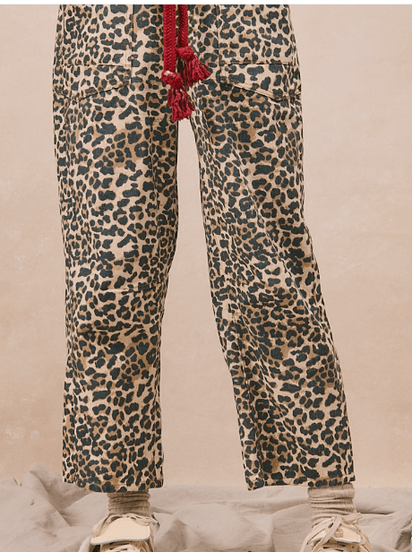 Braided Waist Belt Patch Pocket Leopard Pant - GYTO Collective - Get Your Teach On