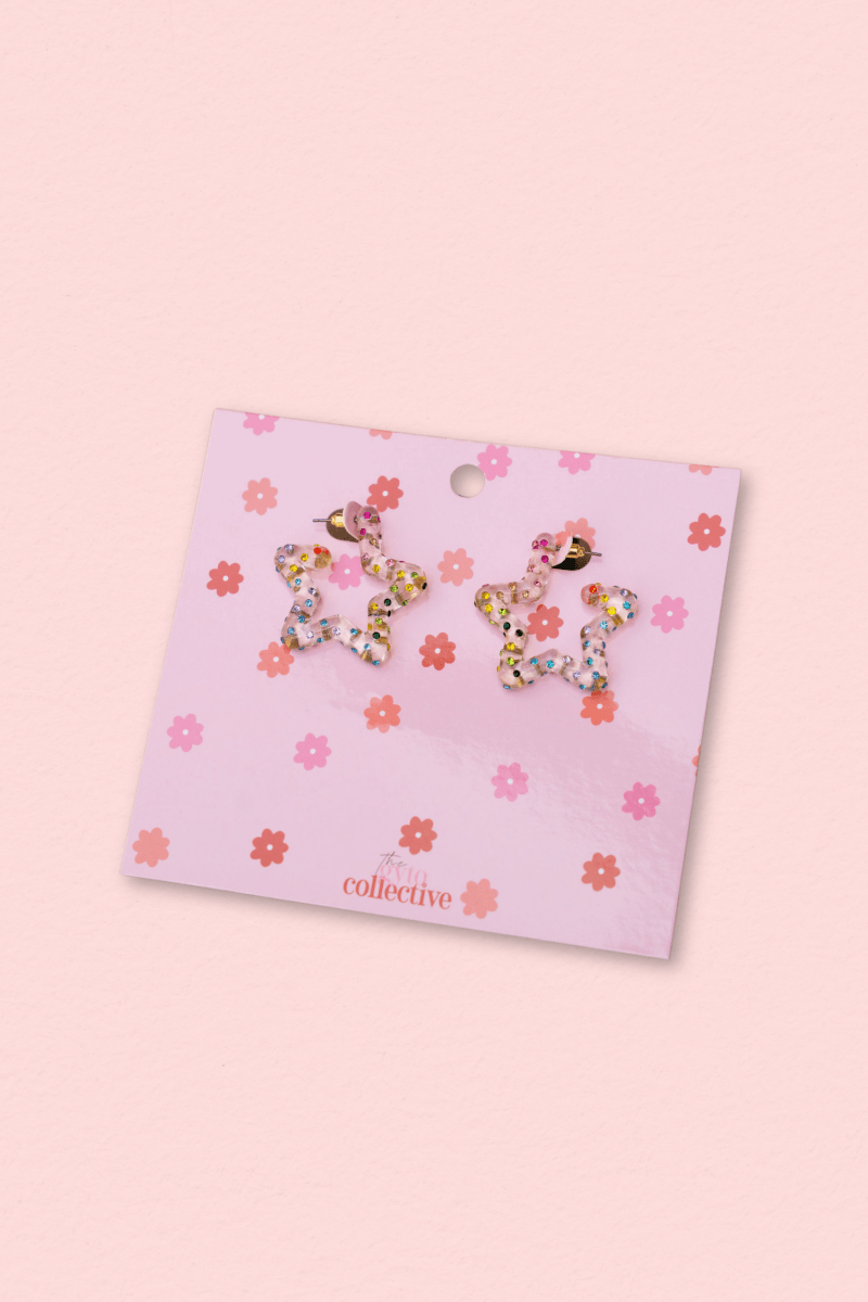 Clear Gem Star Earrings - Shop GYTO - Get Your Teach On