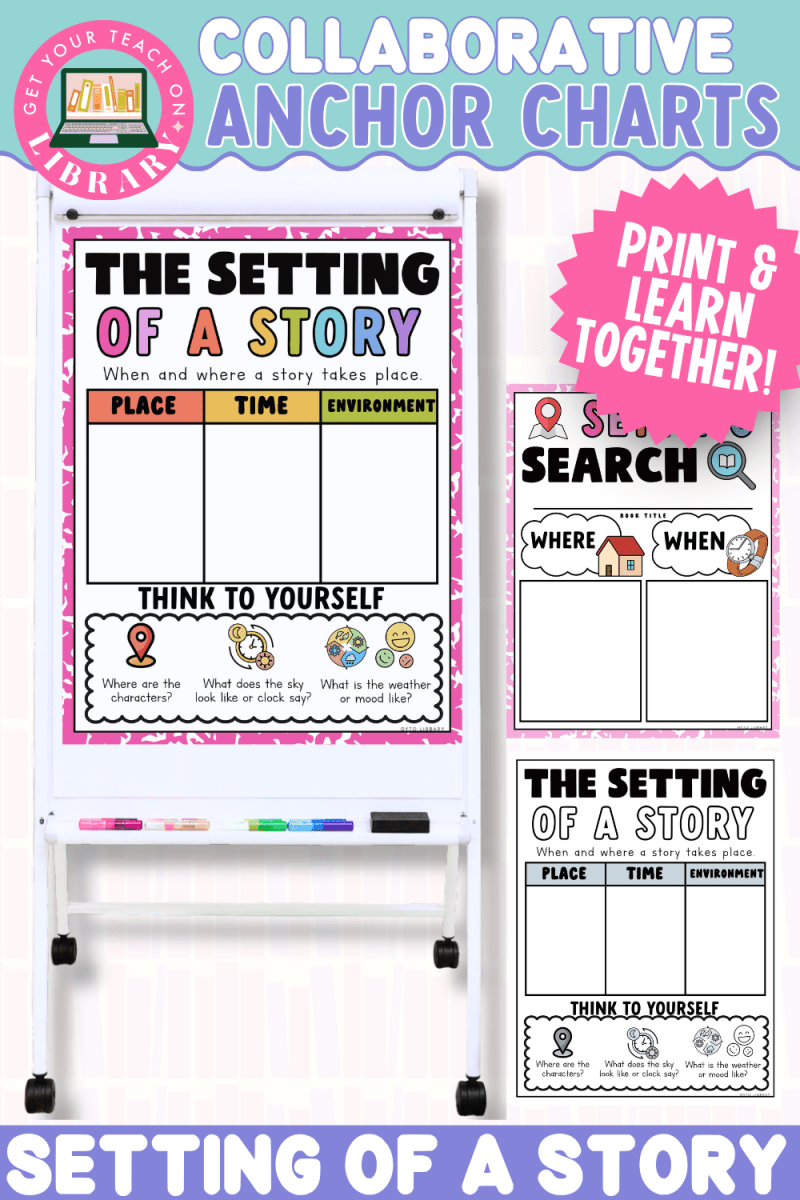 Collaborative Anchor Charts for Setting of a Story | Editable Reading Comprehension Poster Templates - Shop GYTO - Get Your Teach On