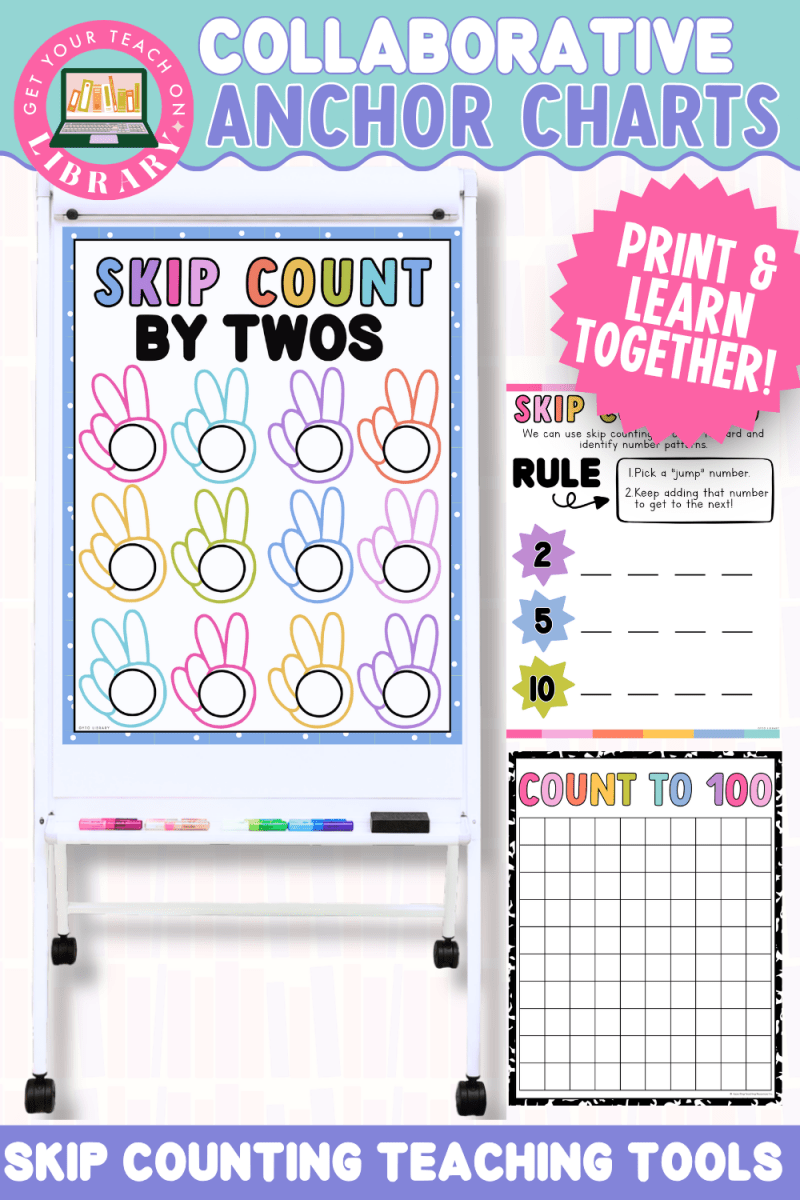 Collaborative Anchor Charts for Skip Counting| Editable Math Poster Templates for Counting by 1s, 2s, 5s, 10s - Shop GYTO - Get Your Teach On
