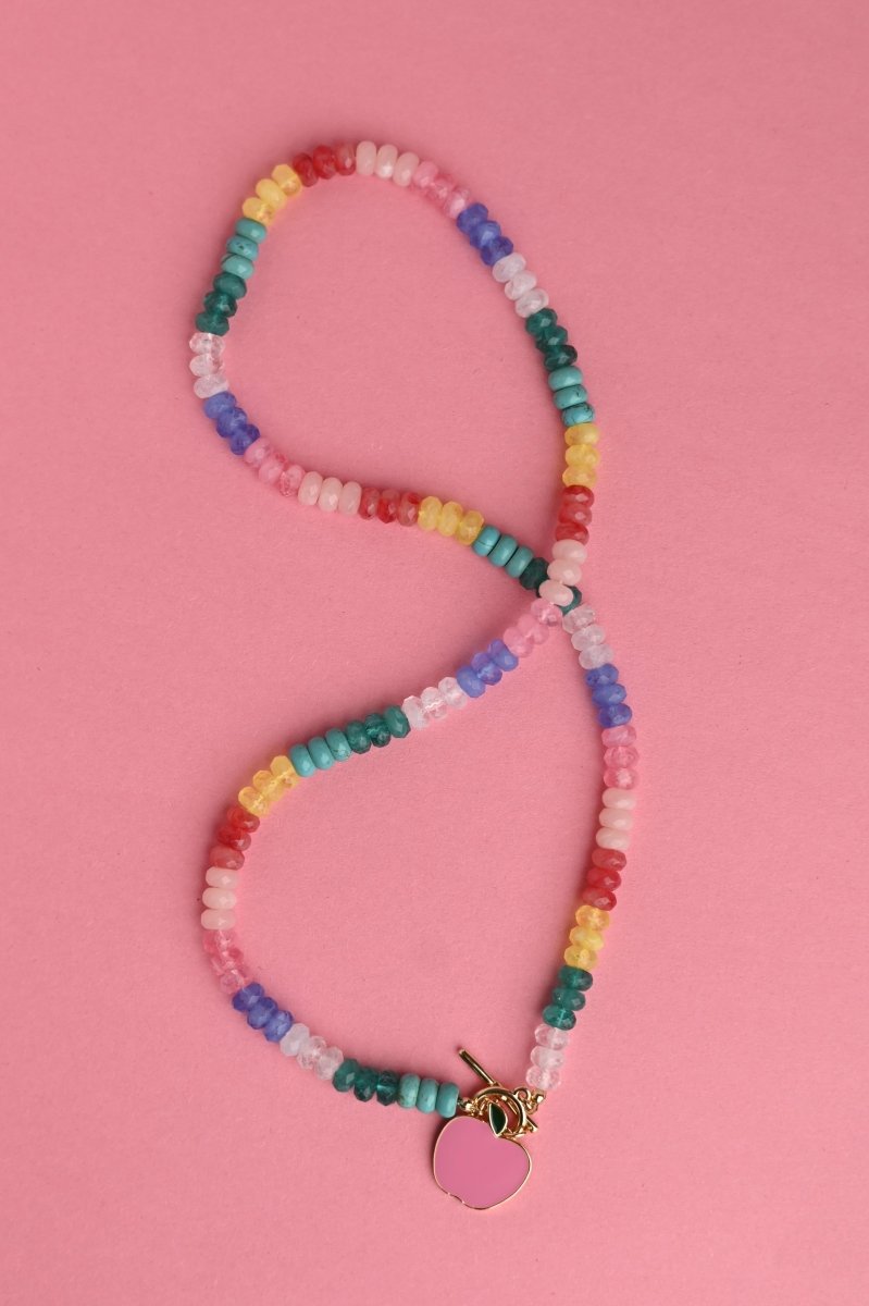 Colorful Beaded Apple Necklace - GYTO Collective - Get Your Teach On