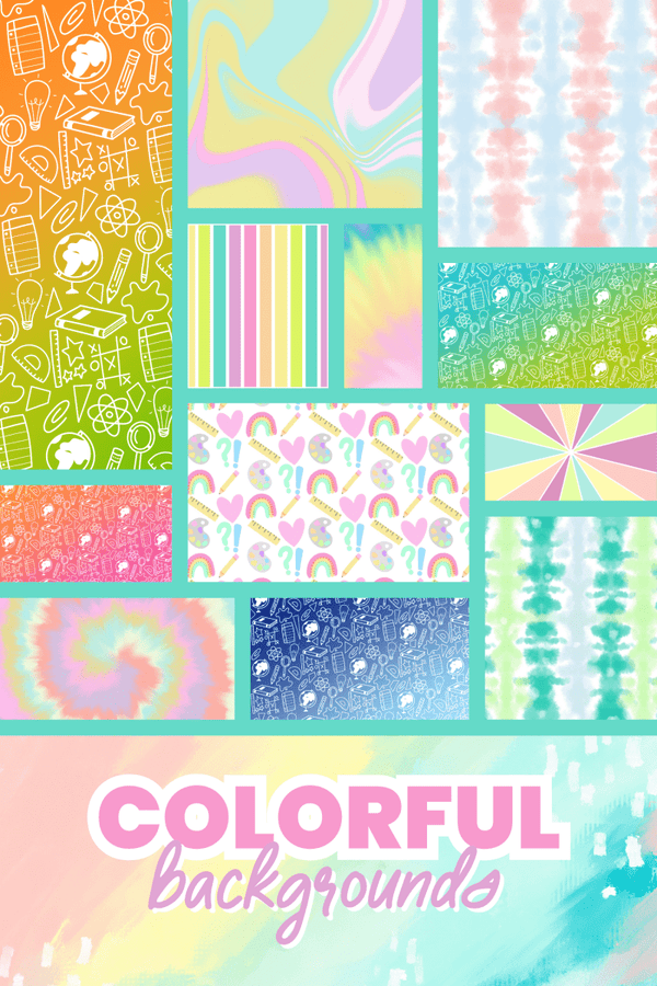 Colorful Classroom Backgrounds Collection – digital classroom backgrounds and decor by Get Your Teach On