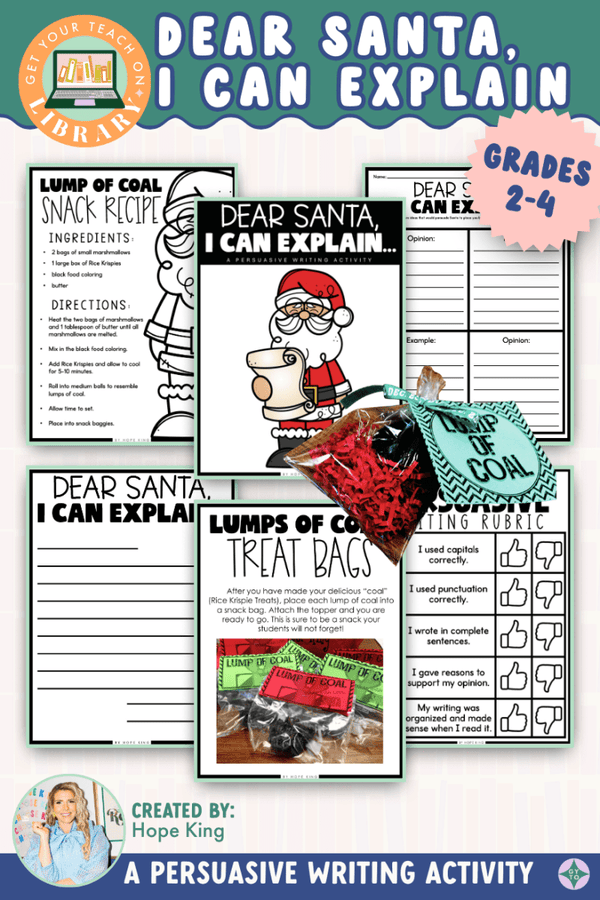 Dear Santa, I Can Explain Persuasive Writing Activity – writing resource by Hope King and Get Your Teach On