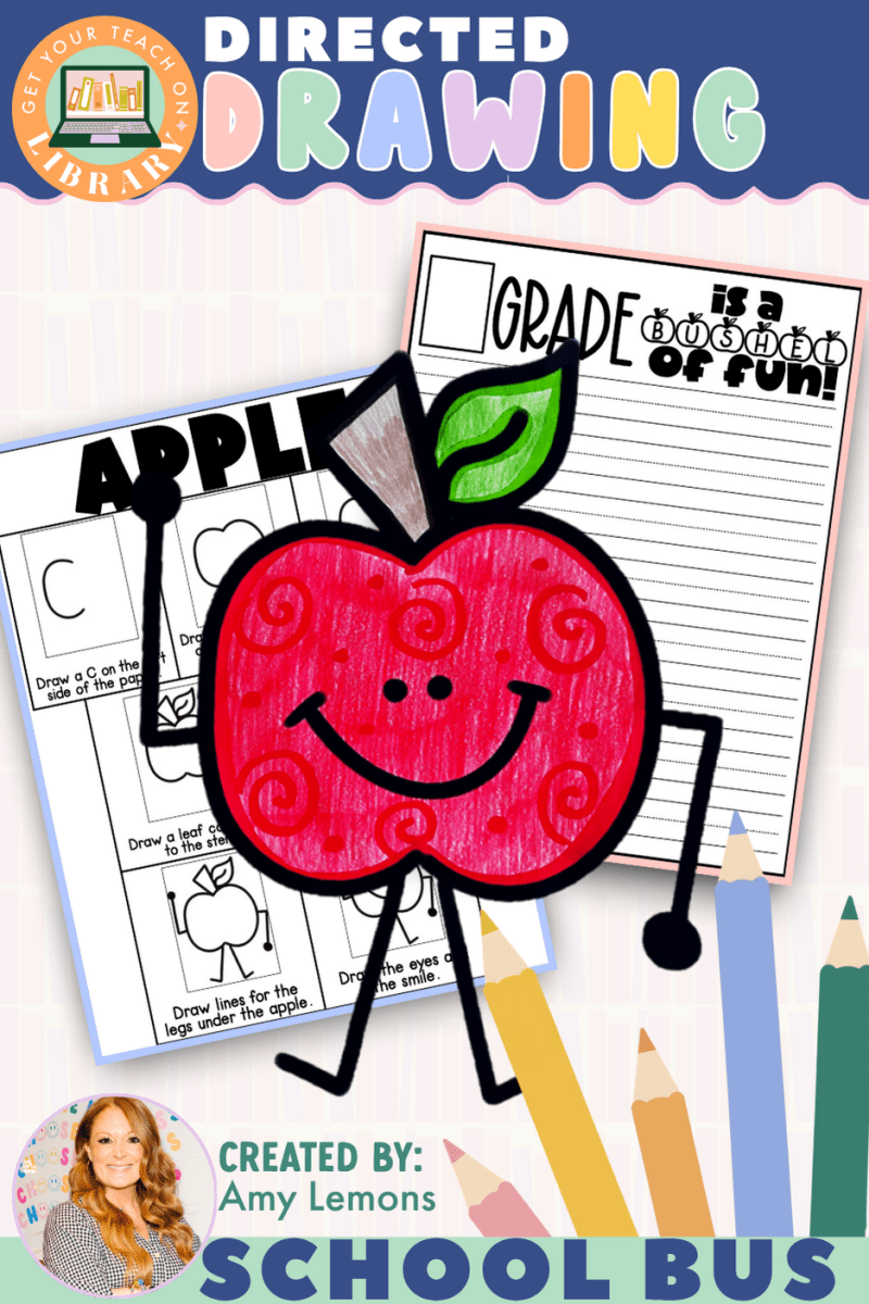 Directed Drawing: Apple with Writing Pages - Shop GYTO - Get Your Teach On