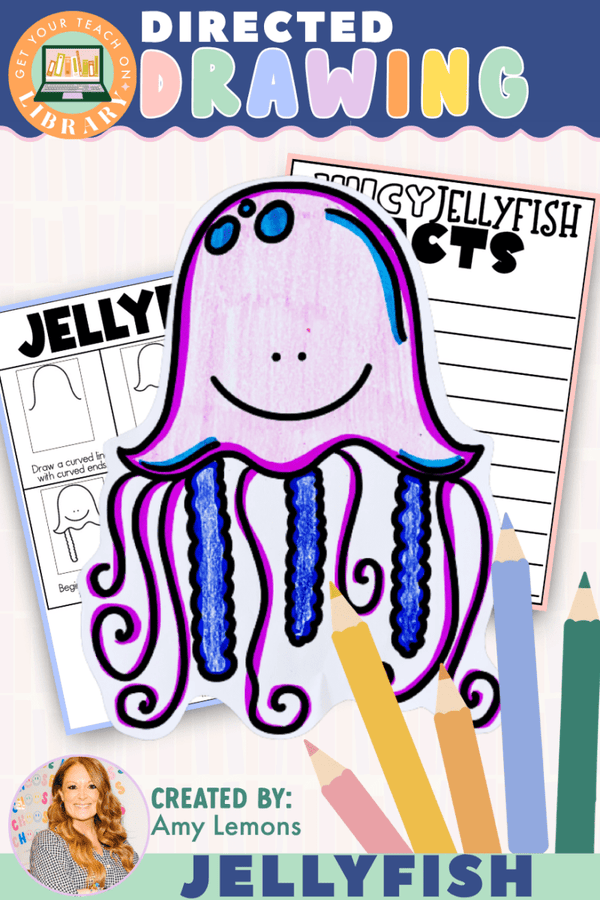 Directed Drawing: Jellyfish with Writing Pages – printable writing classroom resource by Amy Lemons and Get Your Teach On