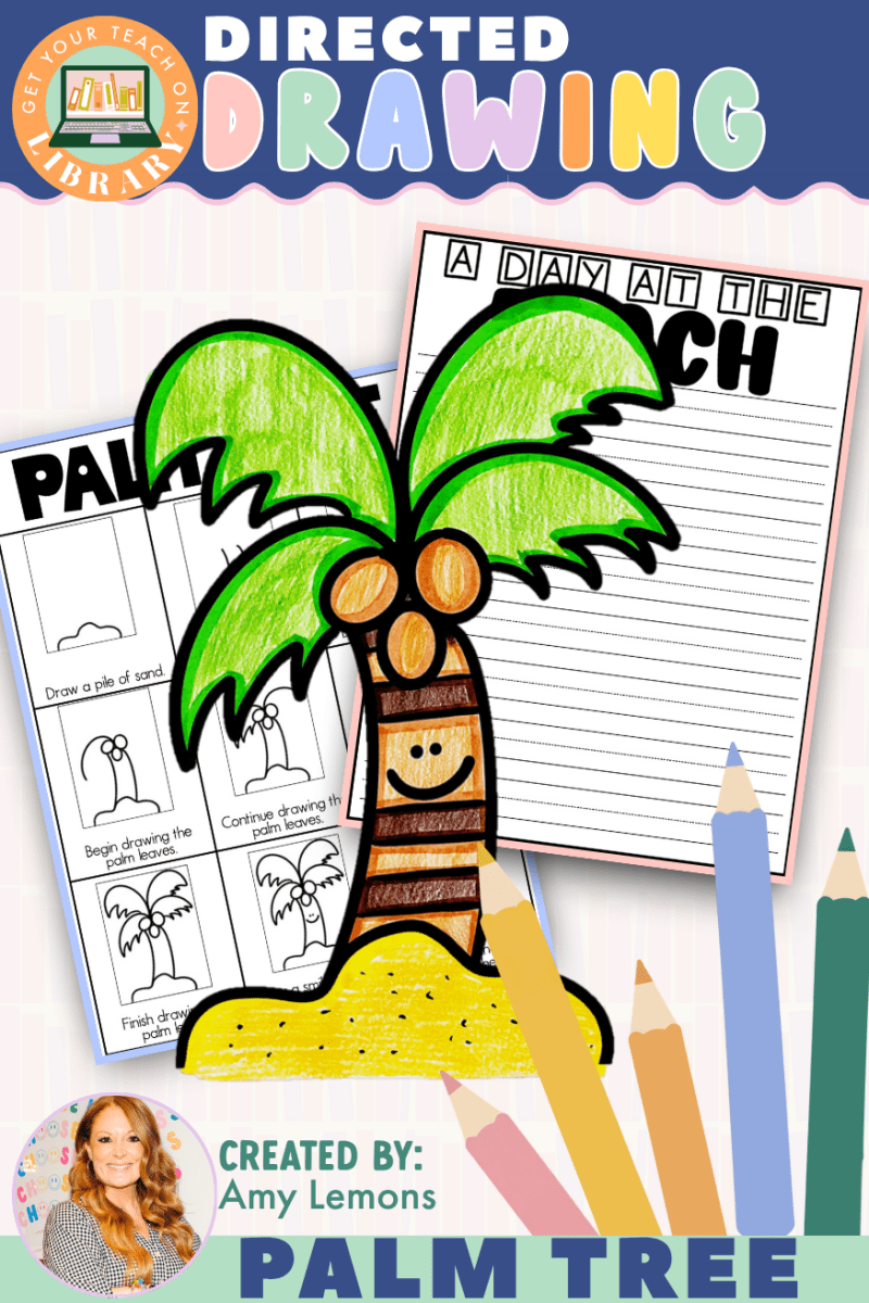 Directed Drawing: Palm Tree with Writing Pages - Shop GYTO - Get Your Teach On