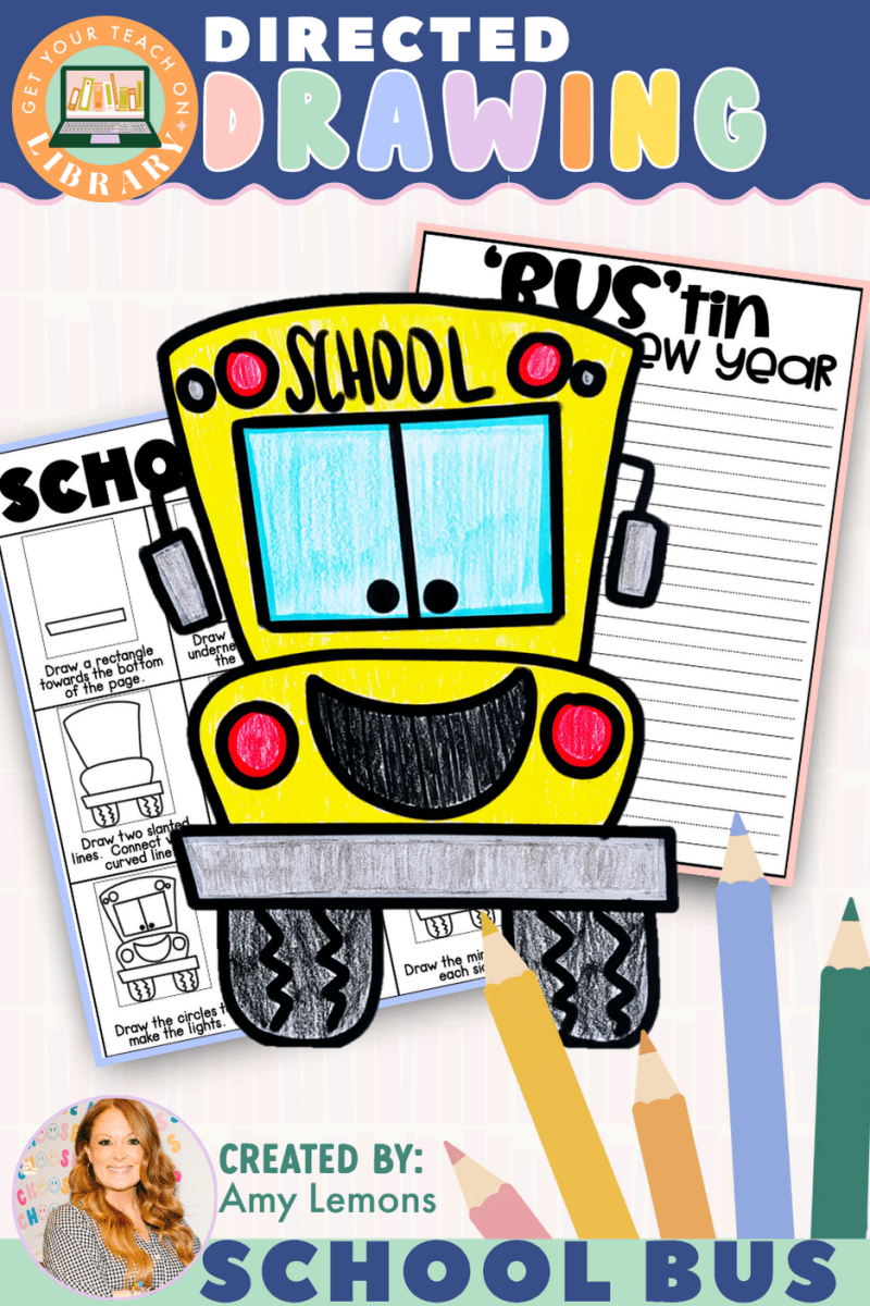 Directed Drawing: School Bus with Writing Pages - Shop GYTO - Get Your Teach On