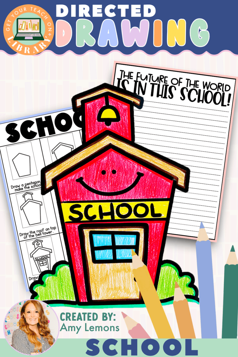 Directed Drawing: School with Writing Pages - Shop GYTO - Get Your Teach On