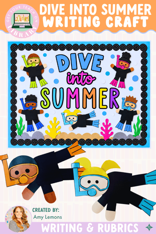 Dive Into Summer Bulletin Board w/ Scuba Diver Craft | End of Year & Ocean Writing Activity - Shop GYTO - Get Your Teach On