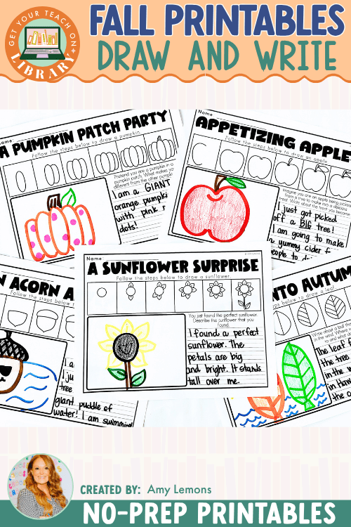 Fall No-Prep Printable: Fall Directed Drawing & Writing Printables - Shop GYTO - Get Your Teach On