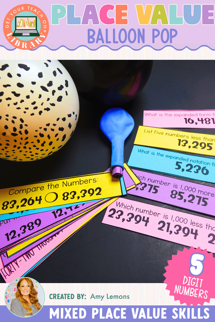 Five-Digit Place Value Party Review Game: Balloon Pop - Shop GYTO - Get Your Teach On