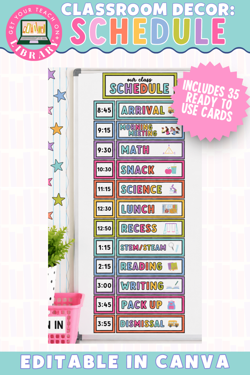GYTO Classroom Decor: Daily Schedule Display | Bright Classroom Decor - Shop GYTO - Get Your Teach On