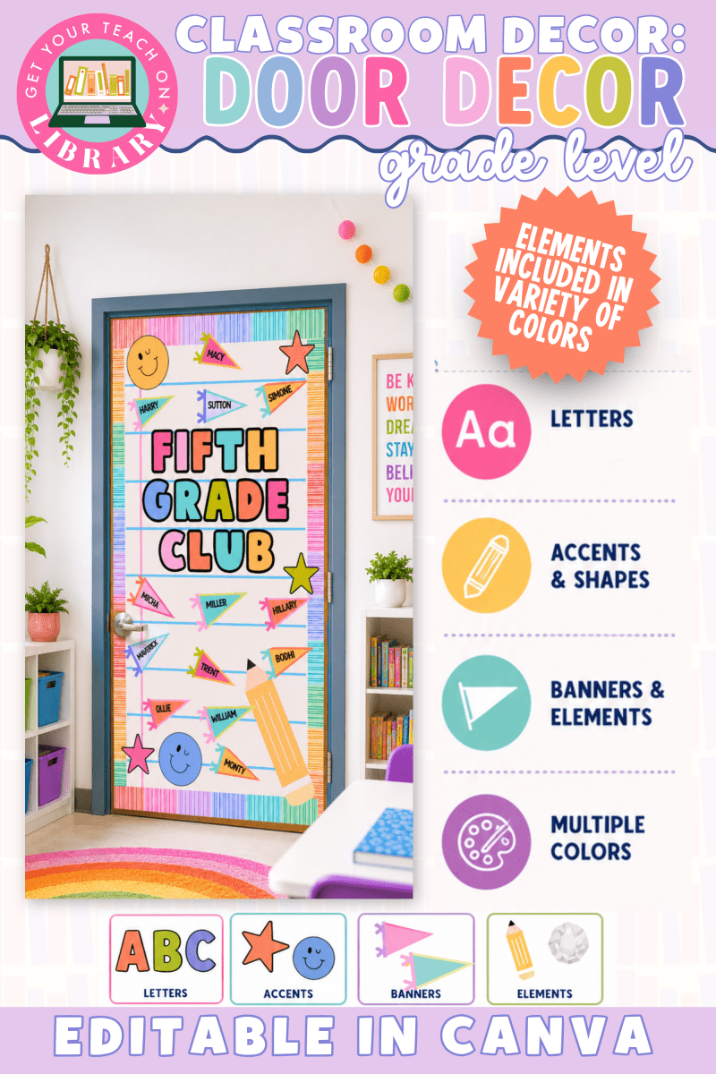GYTO Classroom Decor: Door Decor | Grade Level Club | Bright Classroom Decor - Shop GYTO - Get Your Teach On