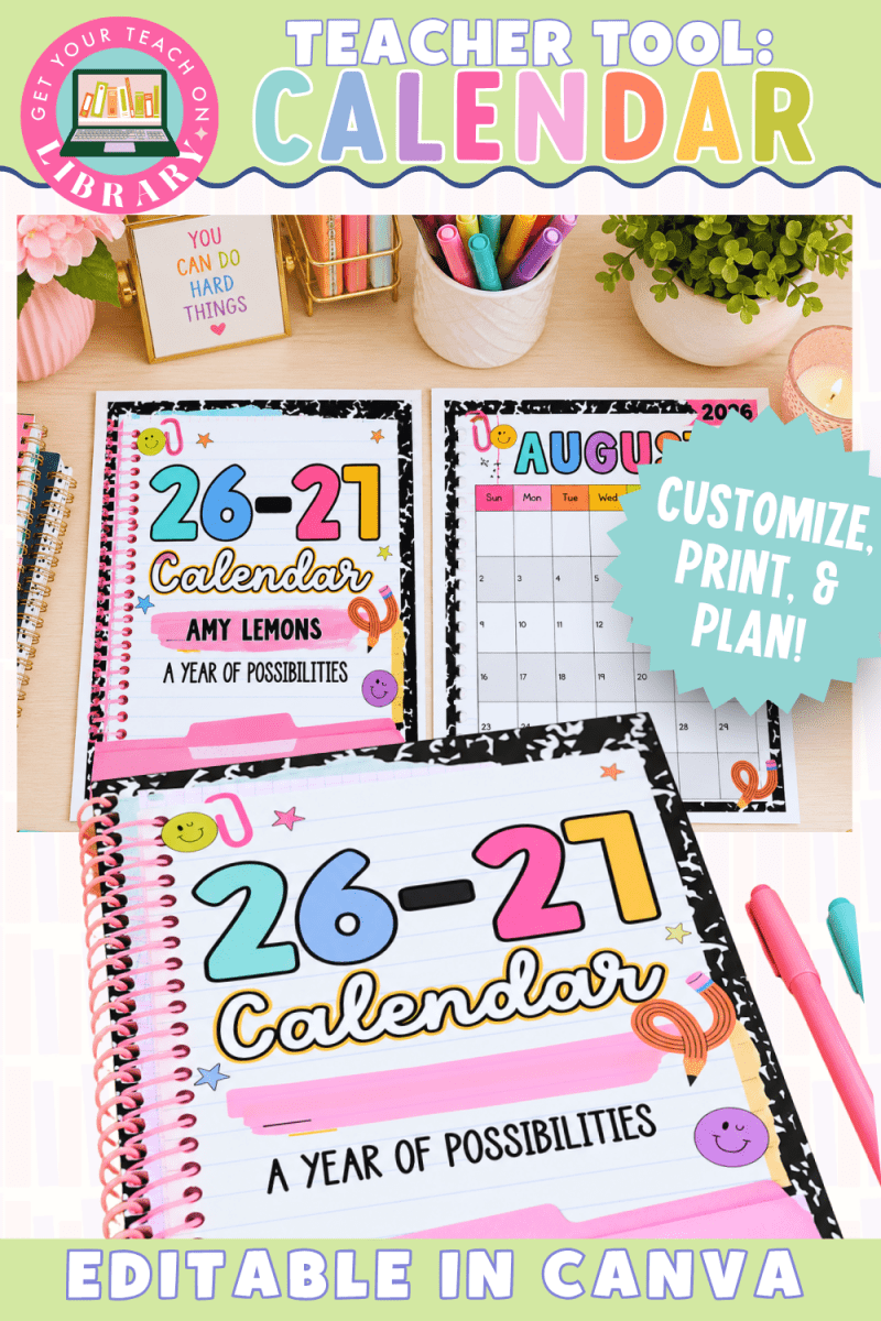 GYTO Classroom Decor: Editable Calendar 2026-2027 | Bright Classroom Decor - Shop GYTO - Get Your Teach On