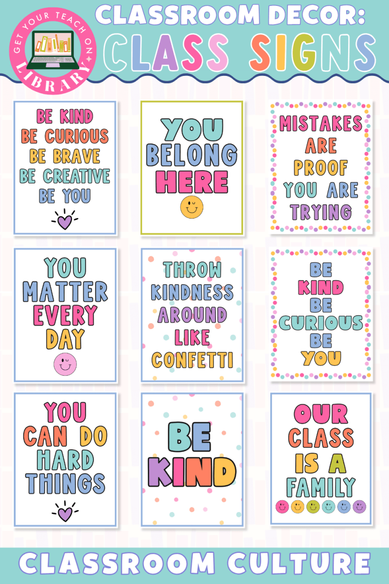 GYTO Classroom Decor: Vertical Classroom Signs | Positive Signs | Bright Classroom Decor - Shop GYTO - Get Your Teach On