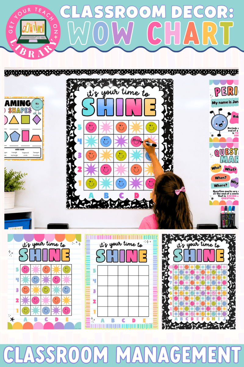 GYTO Classroom Decor: Wow Chart | Bulletin Board Display | Bright Classroom Decor - Shop GYTO - Get Your Teach On