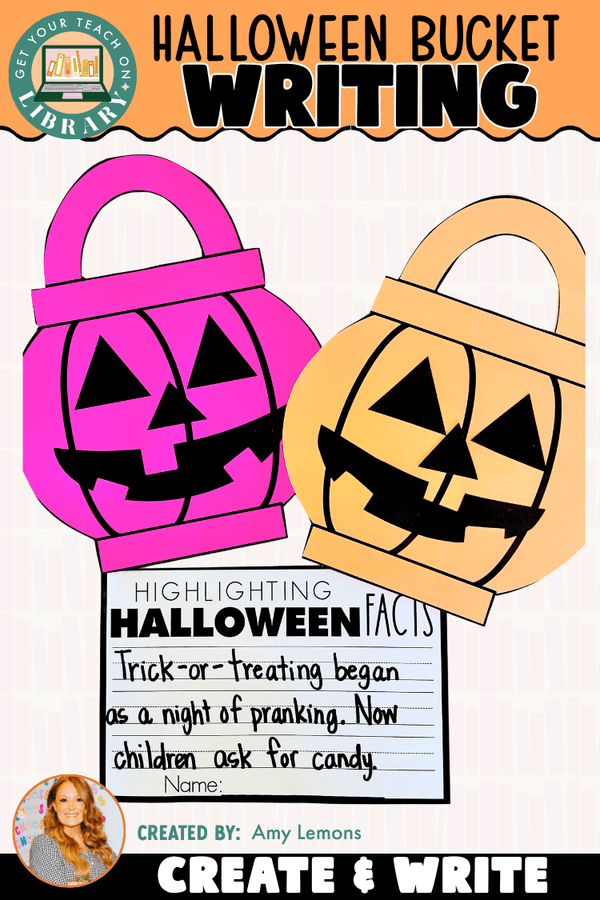 Halloween Bucket Craft and Writing | All About Halloween Informational Writing - Shop GYTO - Get Your Teach On