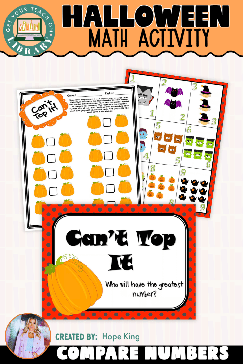 Halloween Comparing Numbers Math Center | Can’t Top It - Shop GYTO - Get Your Teach On