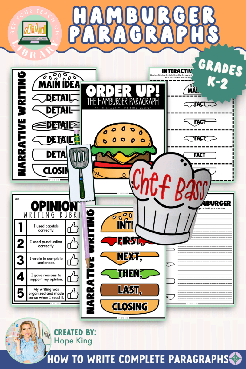 Hamburger Paragraphs | Grades K - 2 - Shop GYTO - Get Your Teach On