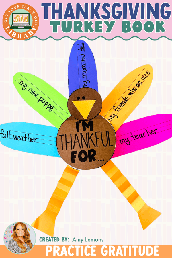 I Am Thankful Turkey Craft Booklet | Thanksgiving Gratitude Writing & Bulletin Board - Shop GYTO - Get Your Teach On