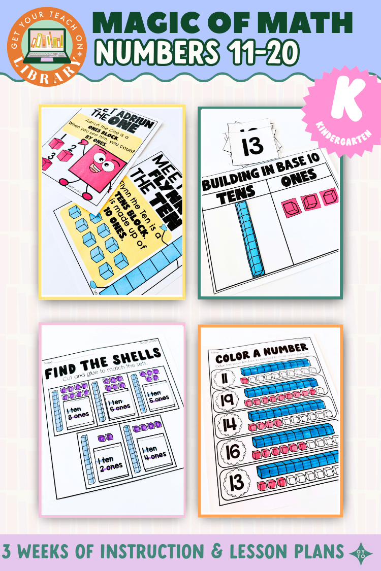 Kindergarten Magic of Math: Representing Numbers 11 - 19 with Place Value - Shop GYTO - Get Your Teach On