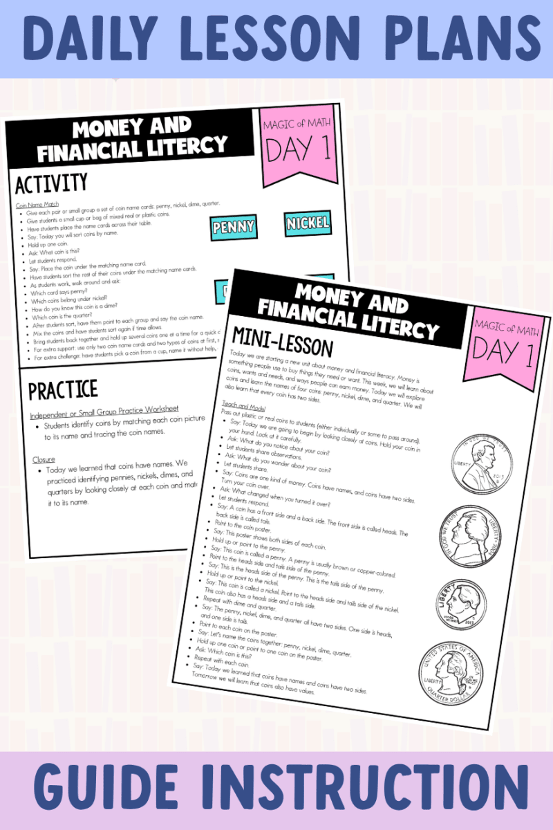 Kindergarten Magic of Math Unit 13: Identify Coins, Financial Literacy, End of the Year Review - Shop GYTO - Get Your Teach On