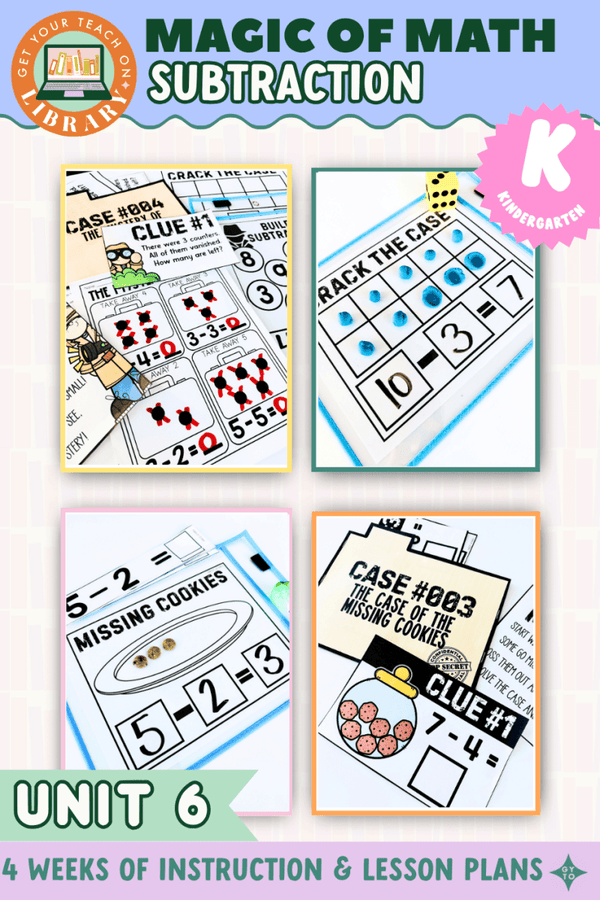 Kindergarten Magic of Math Unit 6: Subtraction & Word Problems by Hope King, Amy Lemons and Get Your Teach On