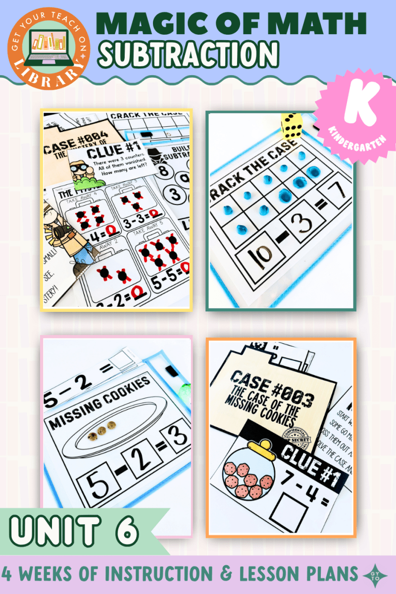Kindergarten Magic of Math Unit 6: Subtraction, Taking Away, & Word Problems - Shop GYTO - Get Your Teach On