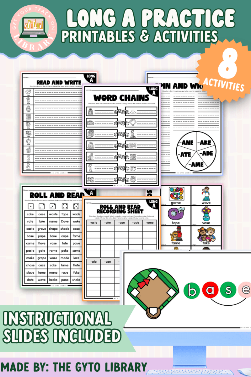 Long A CVCe Word Practice | Supplemental Phonics Activities for Decoding & Word Work - Shop GYTO - Get Your Teach On