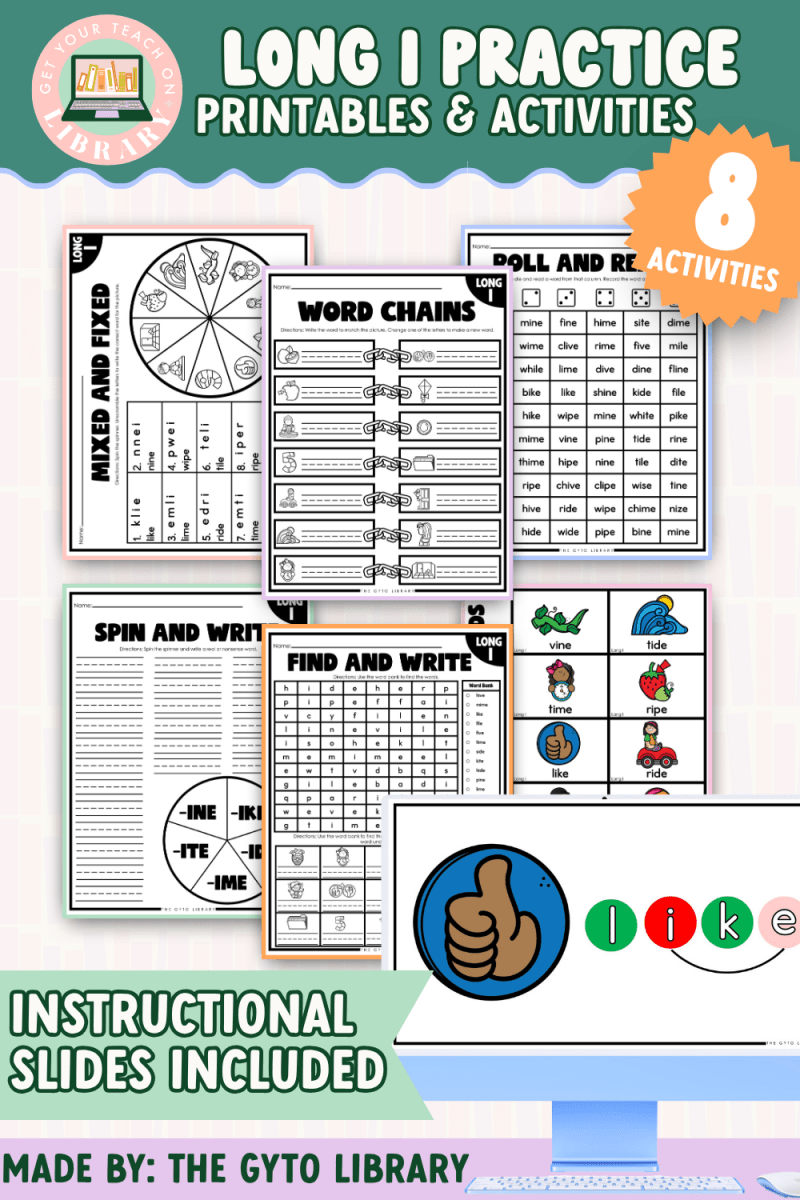 Long I CVCe Word Practice | Supplemental Phonics Activities for Decoding & Word Work - Shop GYTO - Get Your Teach On