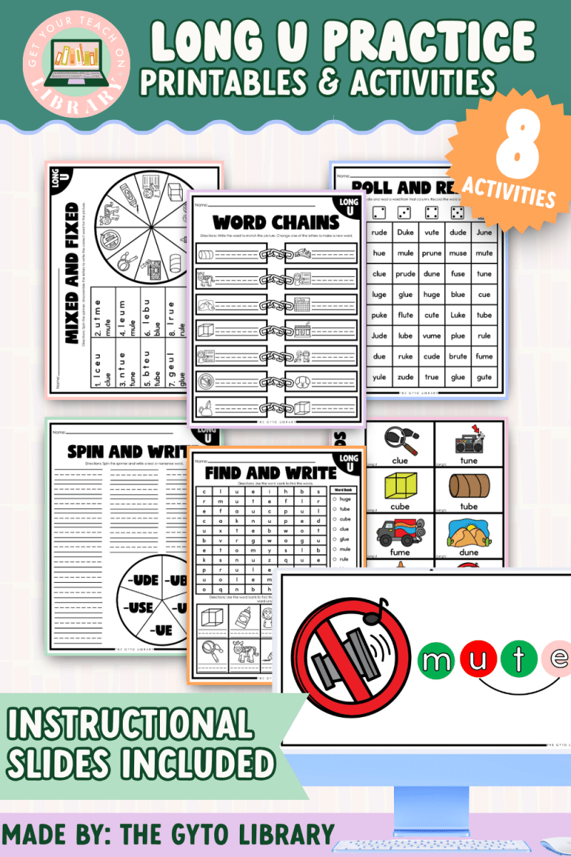 Long U CVCe Word Practice | Supplemental Phonics Activities for Decoding & Word Work - Shop GYTO - Get Your Teach On
