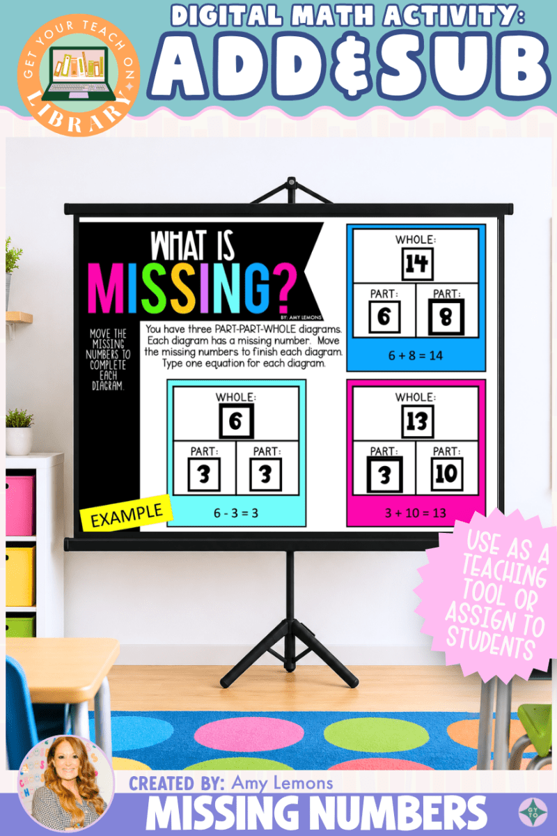 Missing Numbers | Digital Addition and Subtraction Math Activity - Shop GYTO - Get Your Teach On