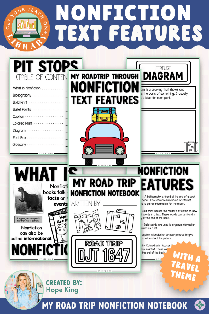 My Road Trip Through Nonfiction Text Features - Shop GYTO - Get Your Teach On
