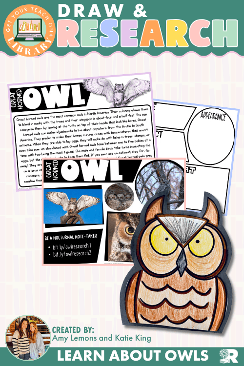 Owl Research & Directed Drawing Activity | Great Horned Owl - Shop GYTO - Get Your Teach On