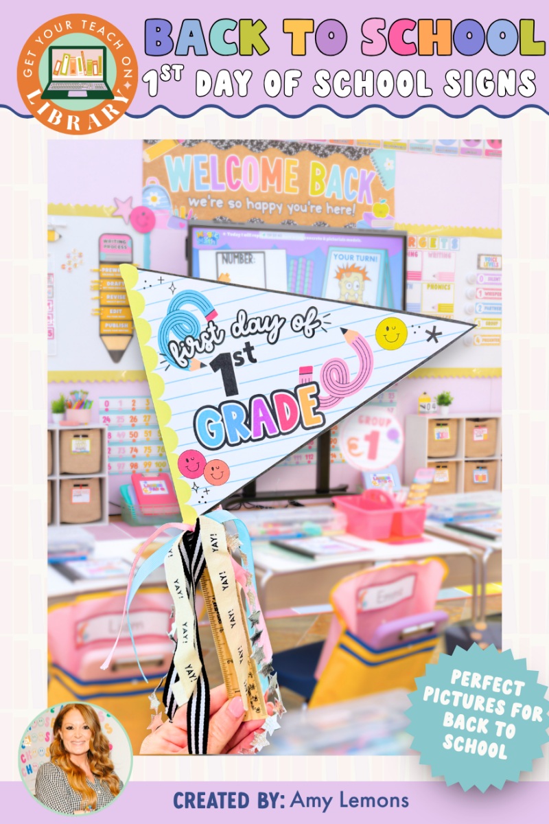 Pennant Signs for the 1st Day of School | Back to School Pictures of Students - Shop GYTO - Get Your Teach On
